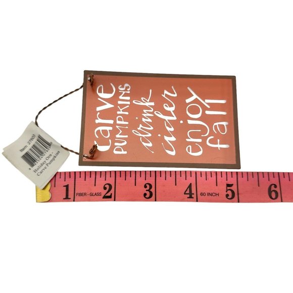 Fall Themed Towel Sign Set Dish Towel 20 x 8 in Beige Metal Sign 5 x 2.5 in NWT - Picture 4 of 7